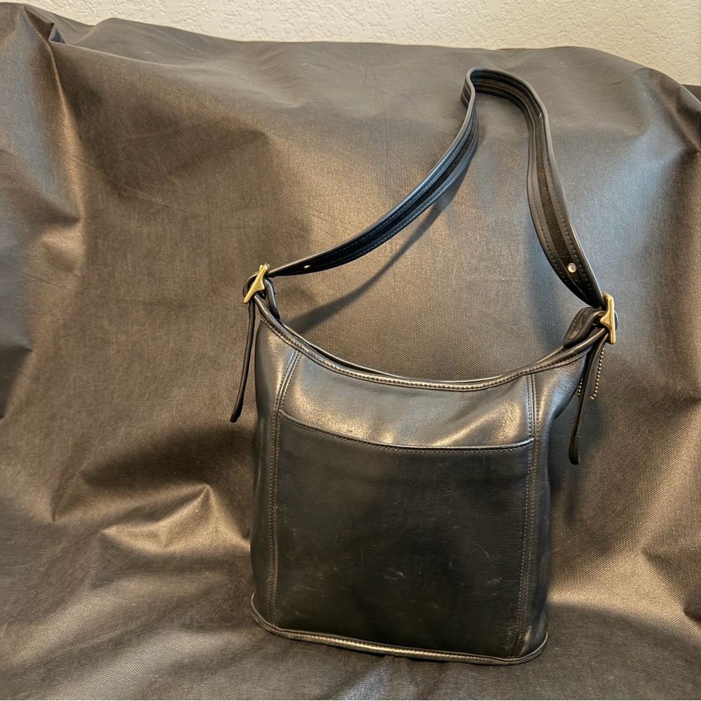 Vintage Coach Black Legacy Slim Duffle Bag #9816